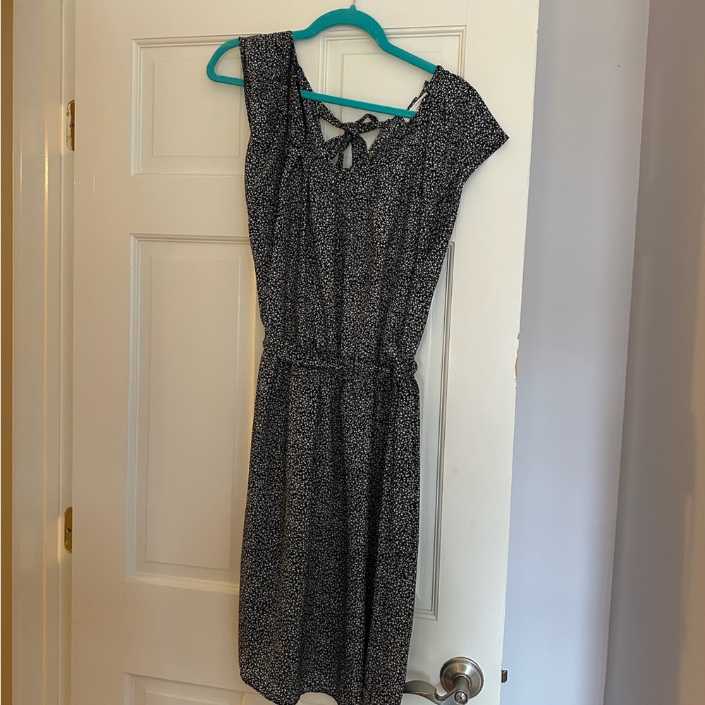 LC Lauren Conrad Black and White Midi Dress